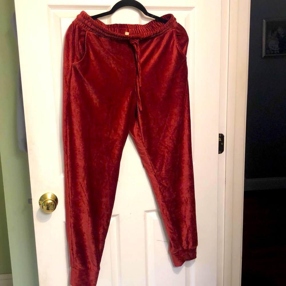 Like new Rust Velour Jogger Large